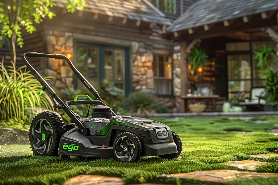 electric battery lawnmower